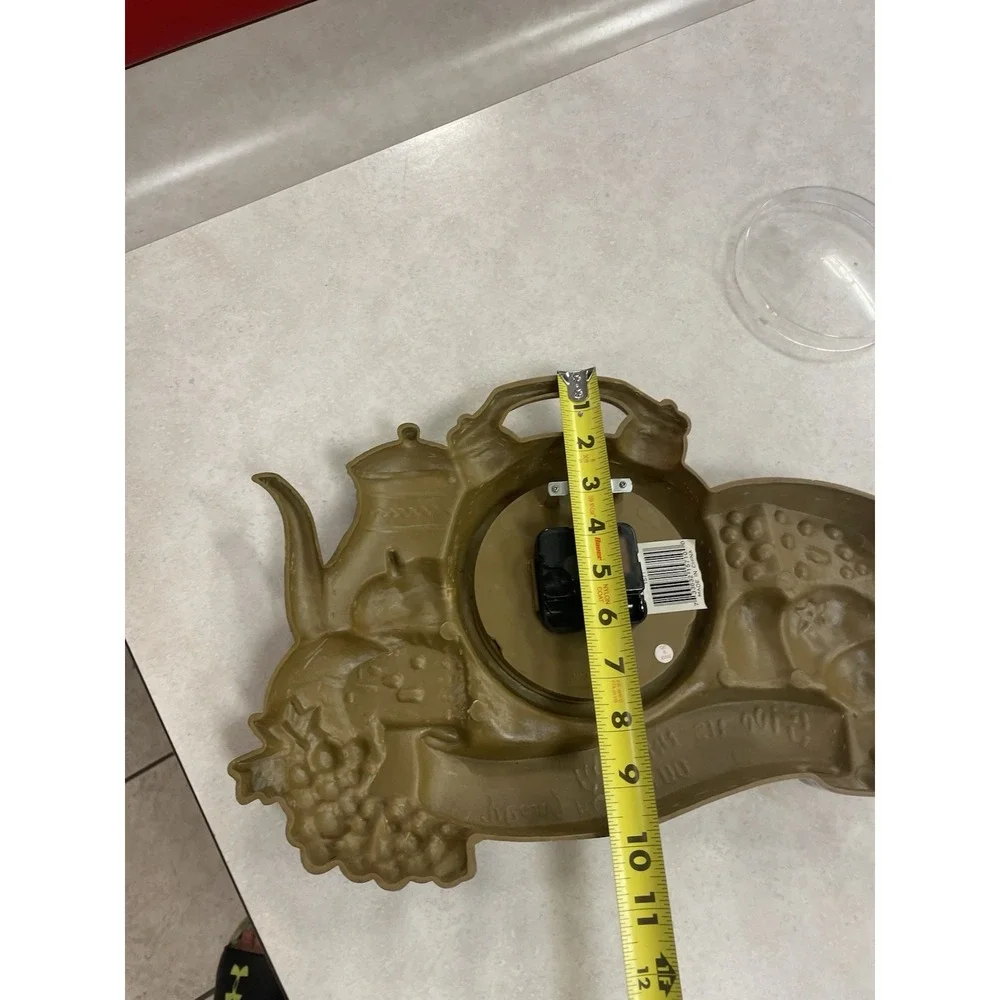 Kitchen Clock Give Us This Day Our Daily Vegetables Fruits Coffee Pot Quartz